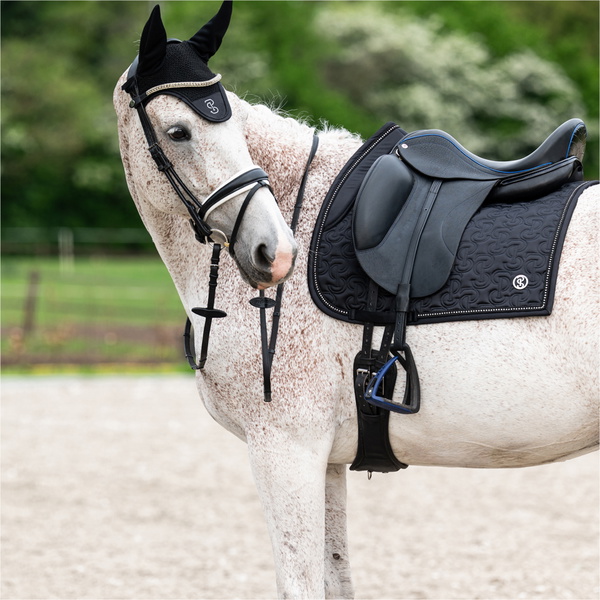 2025 PS of Sweden Crystal Satin Dressage Saddle Pad 1110-117-990 - Black